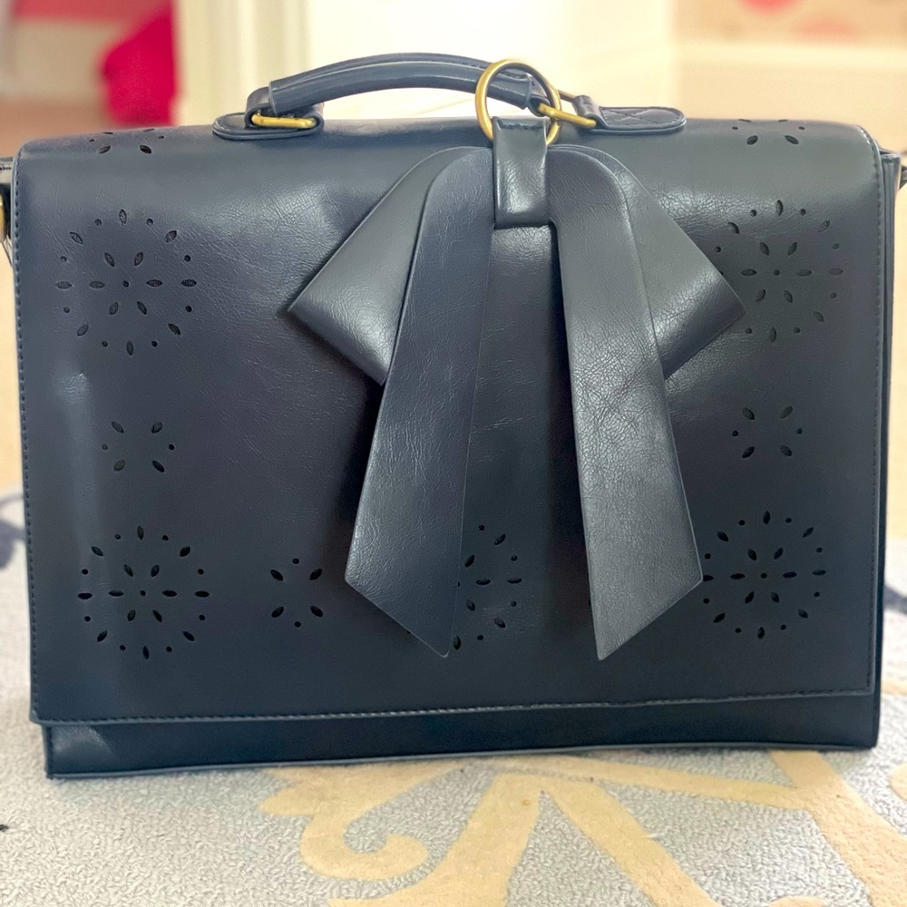 Ecosusi Faux Leather Bow Briefcase
